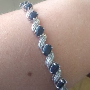 Sapphire tennis bracelet